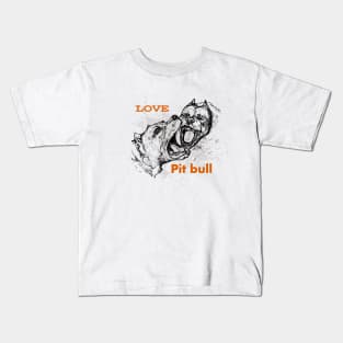 Love pit bull terrier Kids T-Shirt